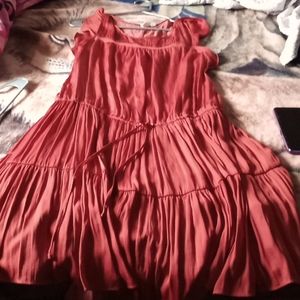 Ruffled Sleeve Tie up Waisted Dress